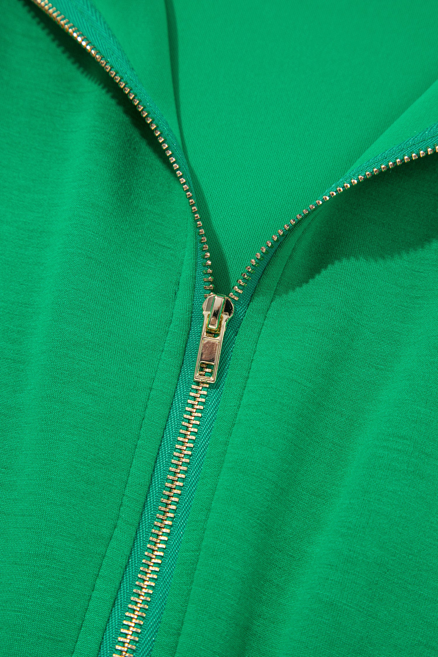 Bright Green Sleeveless Zip Front Scallop Hem Mini Dress